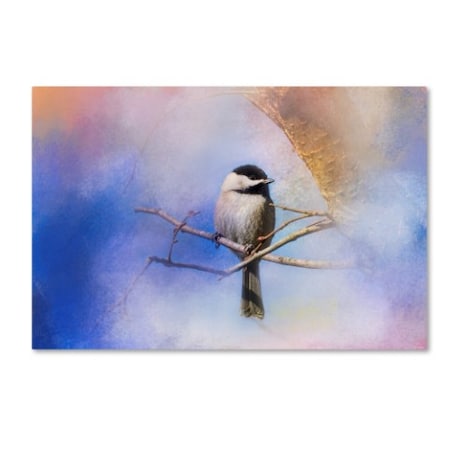 Jai Johnson 'Winter Morning Chickadee' Canvas Art,12x19